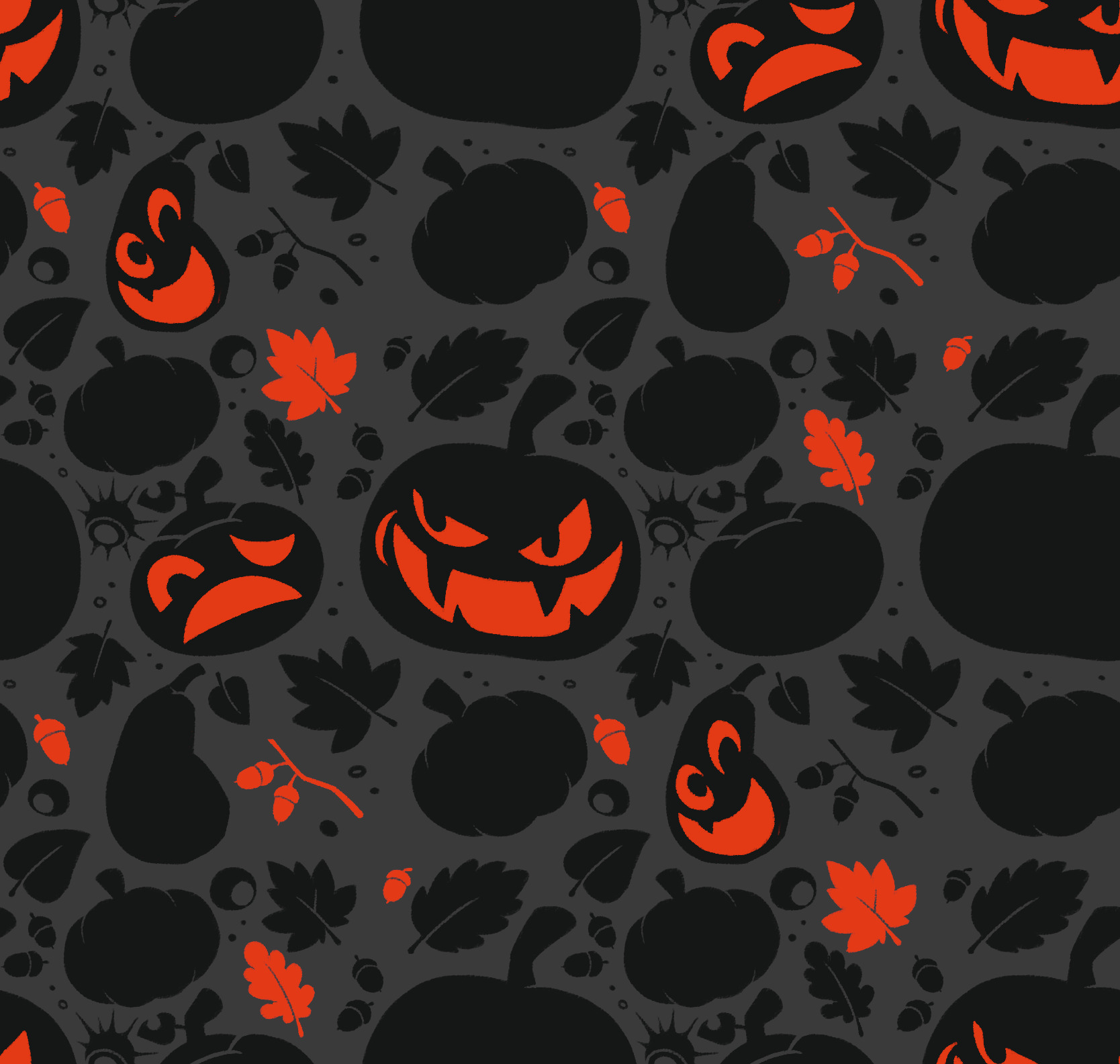 gray and orange halloween
